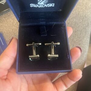 Swarovski Silver Cufflinks